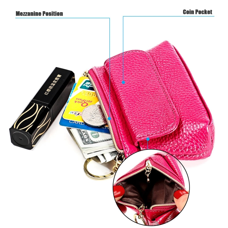 2017 Litchi Texture Genuine Leather Hand Held Small Wallet for Ladies(Yellow) by bashfashion