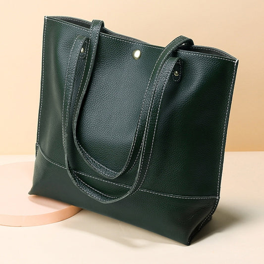 XKBN09 Genuine Leather Shoulder Bag Tote Bag for Ladies(Dark Green) by bashfashion