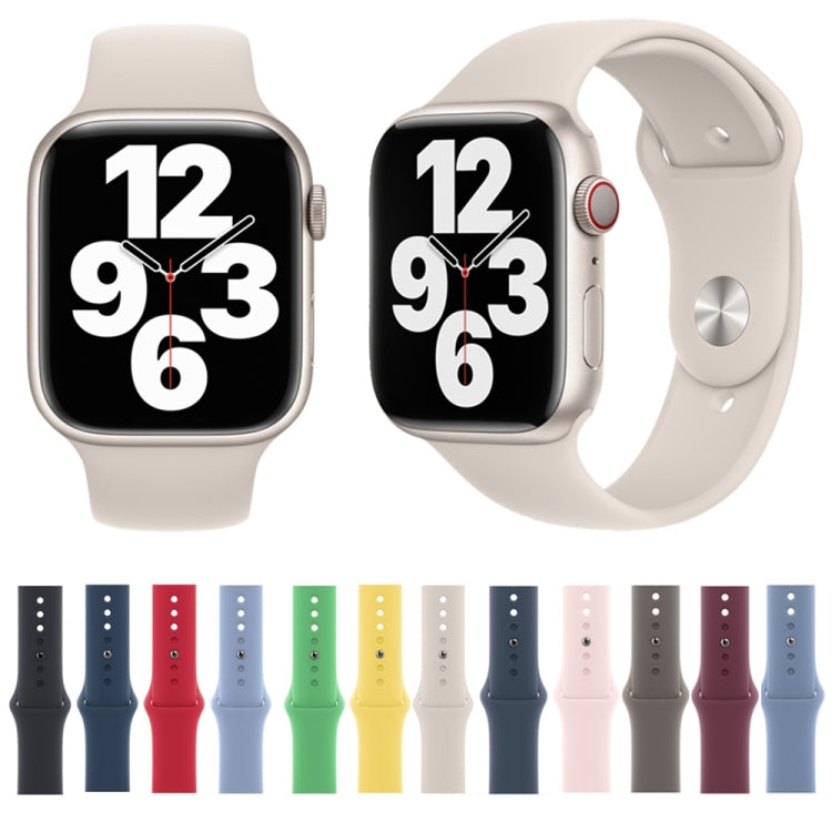 Silicone Watch Band For Apple Watch 46mm / 49mm / 45mm / 44mm(Midnight Black) by bashfashion