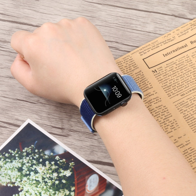 Nylon Watch Band For Apple Watch Series 9&8&7 41mm / SE 3&SE 2&6&SE&5&4 40mm / 3&2&1 38mm(New Rainbow) by bashfashion