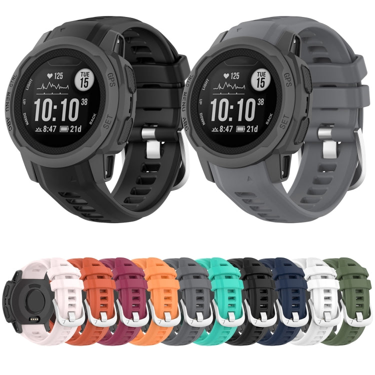 For Garmin Instinct 2S Silicone Watch Band(Black) by bashfashion