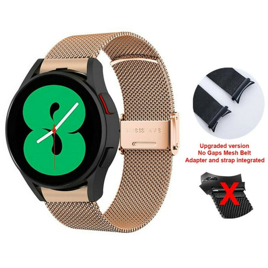 For Samsung Galaxy Watch4 40mm / 44mm Stainless Steel Milan Buckle Watch Band(Rose Gold) by bashfashion