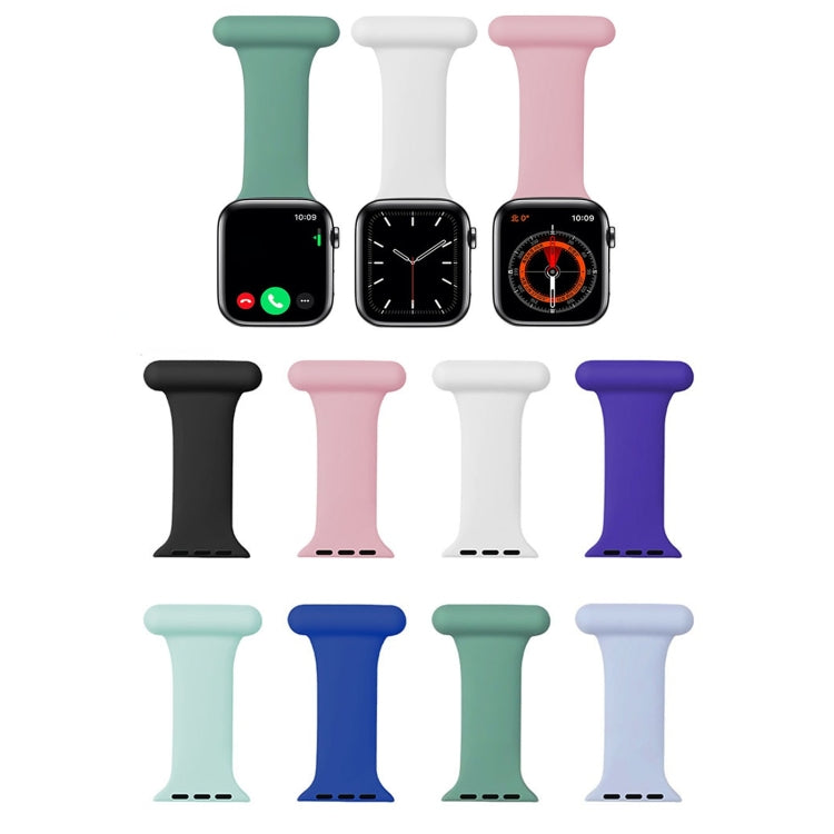 Silicone Nurse Watch Band For Apple Watch Series 9&8&7 41mm / SE 3&SE 2&6&SE&5&4 40mm / 3&2&1 38mm(Pink) by bashfashion