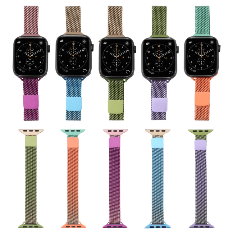 Small Waist Metal Soft Watch Band For Apple Watch Ultra 49mm&Watch Ultra 2 49mm / Series 9&8&7 45mm / SE 3&SE 2&6&SE&5&4 44mm / 3&2&1 42mm(A) by bashfashion