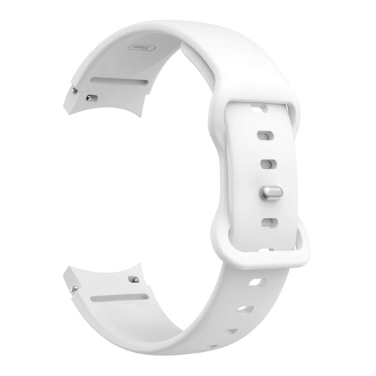 For Samsung Galaxy Watch4 Classic 46mm / Watch4 44mm Butterfly Buckle Silicone Watch Band(White) by bashfashion
