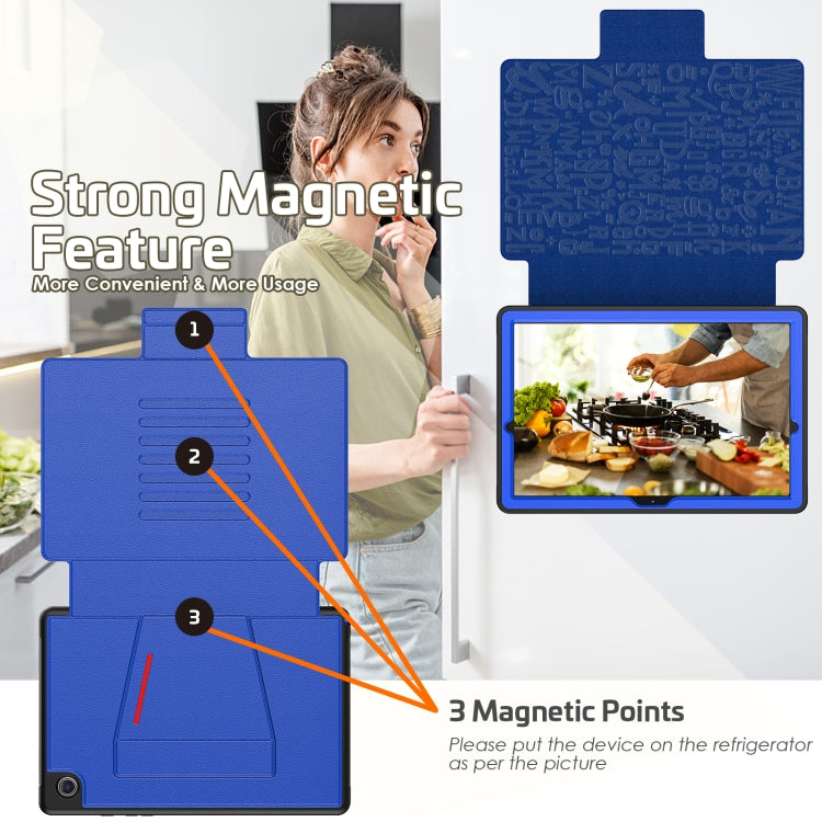 For Samsung Galaxy Tab A8 10.5 2021 Smart B Magnetic Leather Tablet Case(Blue) by bashfashion
