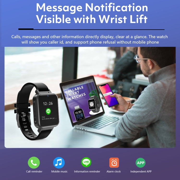 Watch Air 1.75 inch IPS Screen Smart Watch, Support Video Chat/SIM Card Calling, Memory:4GB+64GB(Black) by bashfashion