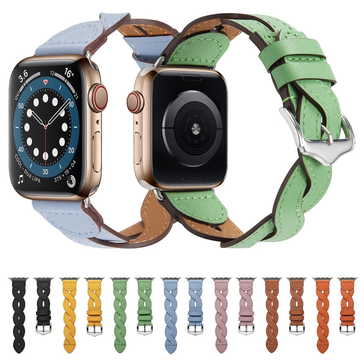 Weave Watch Band For Apple Watch Series 9&8&7 41mm / SE 3&SE 2&6&SE&5&4 40mm / 3&2&1 38mm(Orange) by bashfashion