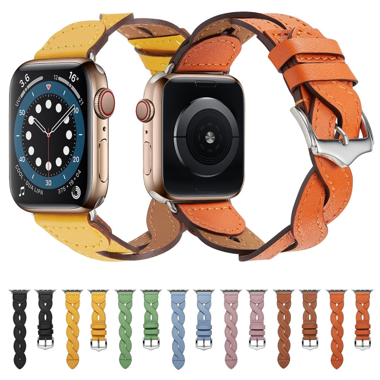 Weave Watch Band For Apple Watch Ultra 49mm&Watch Ultra 2 49mm / Series 9&8&7 45mm / SE 3&SE 2&6&SE&5&4 44mm / 3&2&1 42mm(Brown) by bashfashion