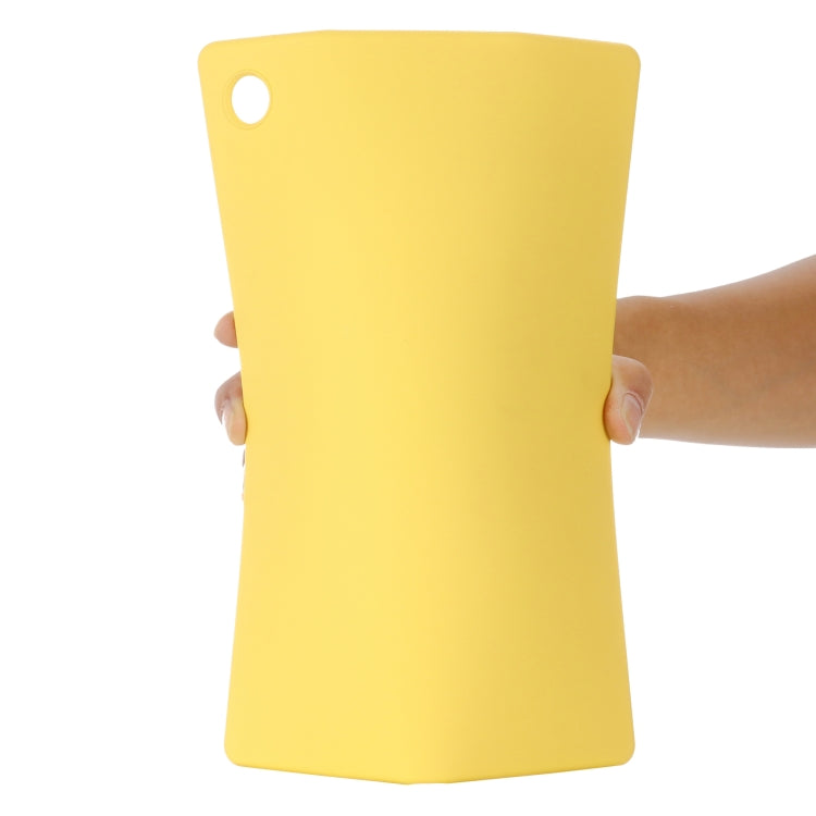 For Samsung Galaxy Tab A8 10.5 2021 Solid Color Liquid Silicone Shockpoof Tablet Case(Yellow) by bashfashion