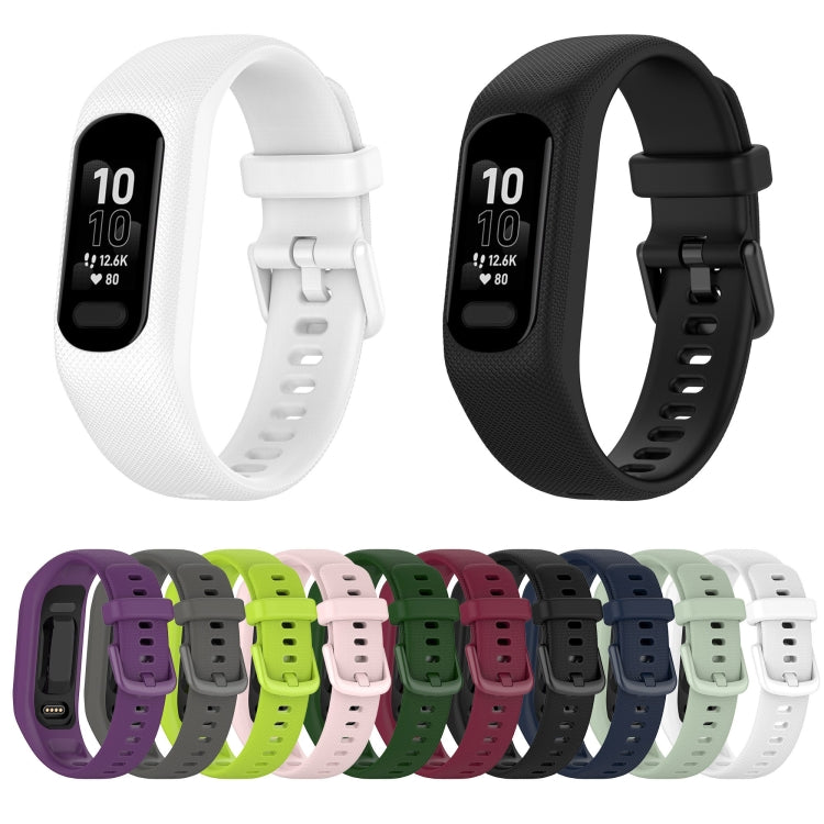 For Garmin Smart 5 Solid Color Silicone Watch Band(White) by bashfashion