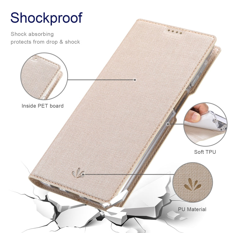 For Motorola Moto G 5G 2022 ViLi DMX Series Shockproof Magnetic Flip Leather Phone Case(Gold) by ViLi