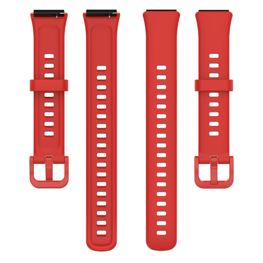 For Huawei Band 7 Silicone Watch Band(Red) by bashfashion