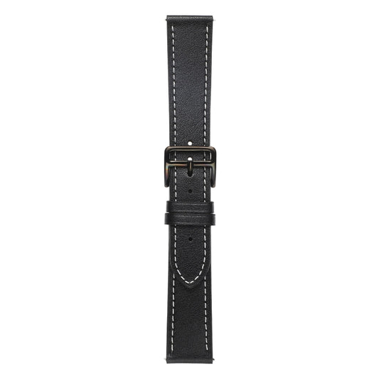 For Samsung Galaxy Watch4 40mm / 44mm Plain Weave Leather Watch Band(Black) by bashfashion