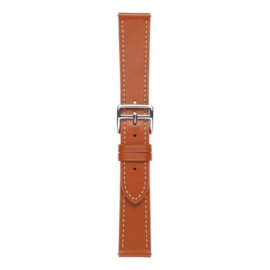 For Samsung Galaxy Watch4 40mm / 44mm Plain Weave Leather Watch Band(Brown) by bashfashion
