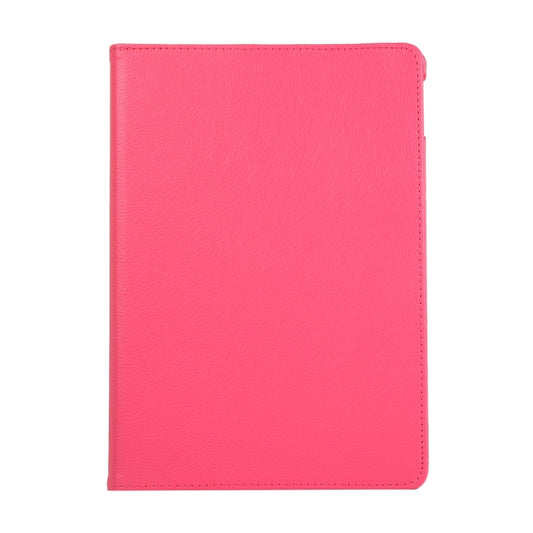 For Lenovo M10 Plus 3rd Litchi Texture 360 Degrees Rotation Leather Tablet Case with Holder(Rose Red) by bashfashion