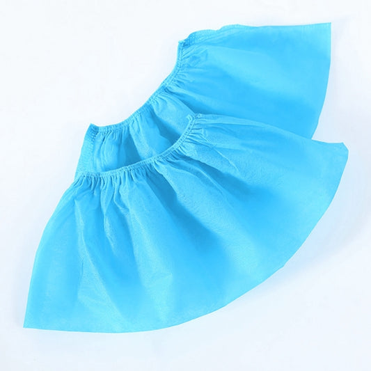 100 PCS 400g Disposable Shoe Covers For Kids Indoor Cleaning Floor Thicken Non-Woven Fabric Overshoes(Baby Blue) by bashfashion