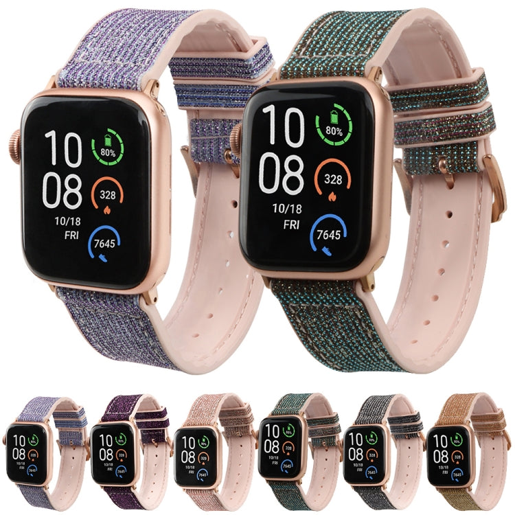 Glitter Starry Sky Watch Band For Apple Watch Ultra 49mm&Watch Ultra 2 49mm / Series 9&8&7 45mm / SE 3&SE 2&6&SE&5&4 44mm / 3&2&1 42mm(Black) by bashfashion