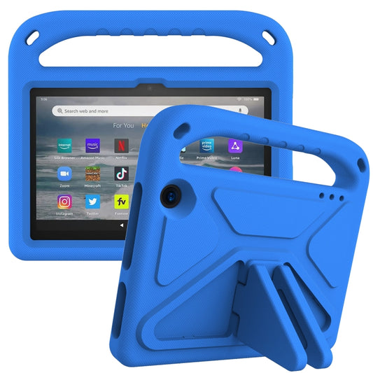 For Amazon Fire 7 2022 Handle EVA Shockproof Tablet Case with Triangle Holder(Blue) by bashfashion