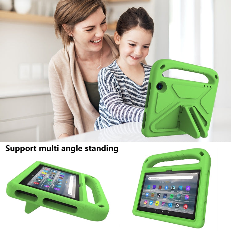 For Amazon Fire 7 2022 Handle EVA Shockproof Tablet Case with Triangle Holder(Green) by bashfashion