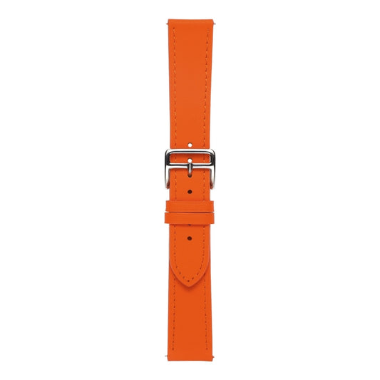 For Samsung Galaxy Watch4 20mm Plain Weave Genuine Leather Watch Band(Orange) by bashfashion