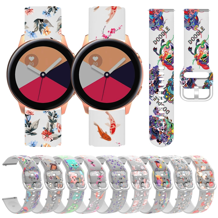 For Huawei Watch GT 3 Pro 22mm Transparent Printed TPU Silicone Watch Band(2) by bashfashion