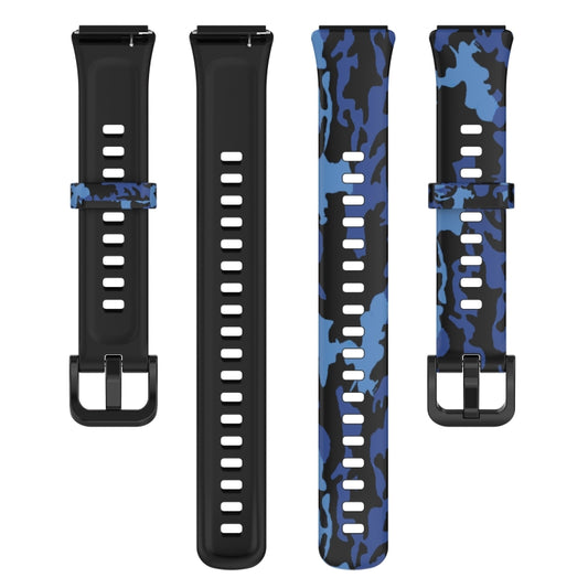 For Huawei Band 7 TPU Watch Band(Camouflage Blue) by bashfashion