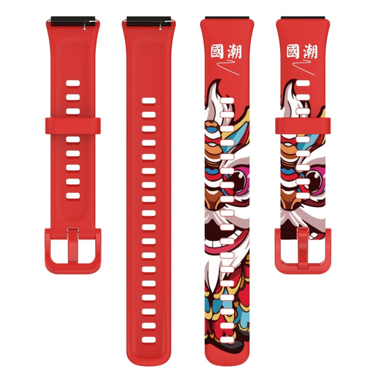 For Huawei Band 7 TPU Watch Band(Dancing Lion) by bashfashion