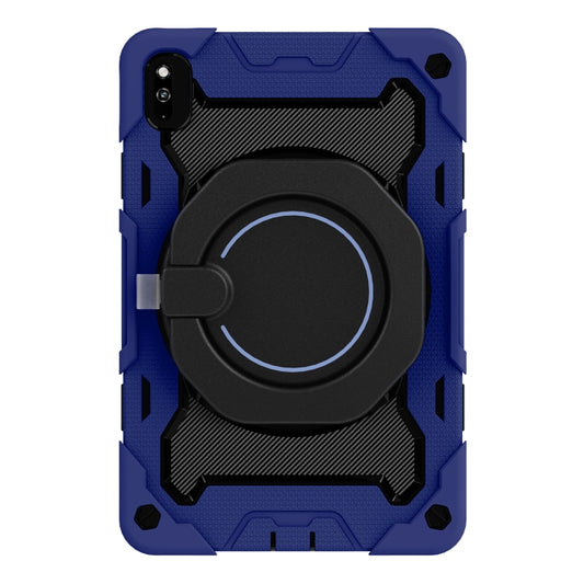 For Huawei MatePad 10.4 Armor Contrast Color Silicone + PC Tablet Case(Navy Blue) by bashfashion