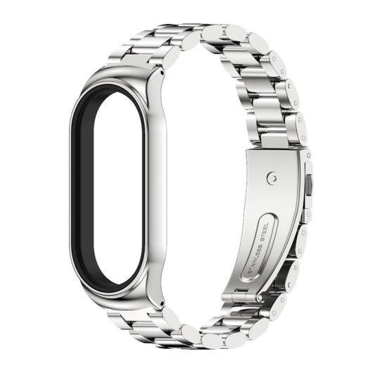 For Xiaomi Mi Band 7 / 7 NFC MIJOBS CS Three-Bead Metal Stainless Steel Watch Band(Silver) by MIJOBS