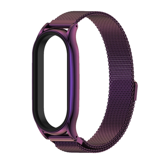 For Xiaomi Mi Band 7 / 7 NFC MIJOBS Milan Magnetic Plus Stainless Steel Watch Band(Purple) by MIJOBS