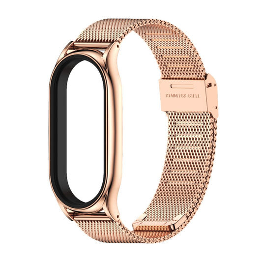 For Xiaomi Mi Band 7 / 7 NFC MIJOBS Milan Buckle Plus Stainless Steel Watch Band(Rose Gold) by MIJOBS