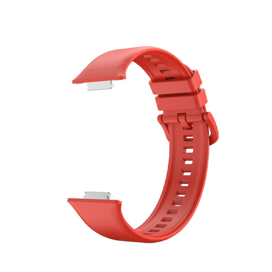 For Huawei Watch Fit 2 Solid Color Silicone Watch Band(Red) by bashfashion