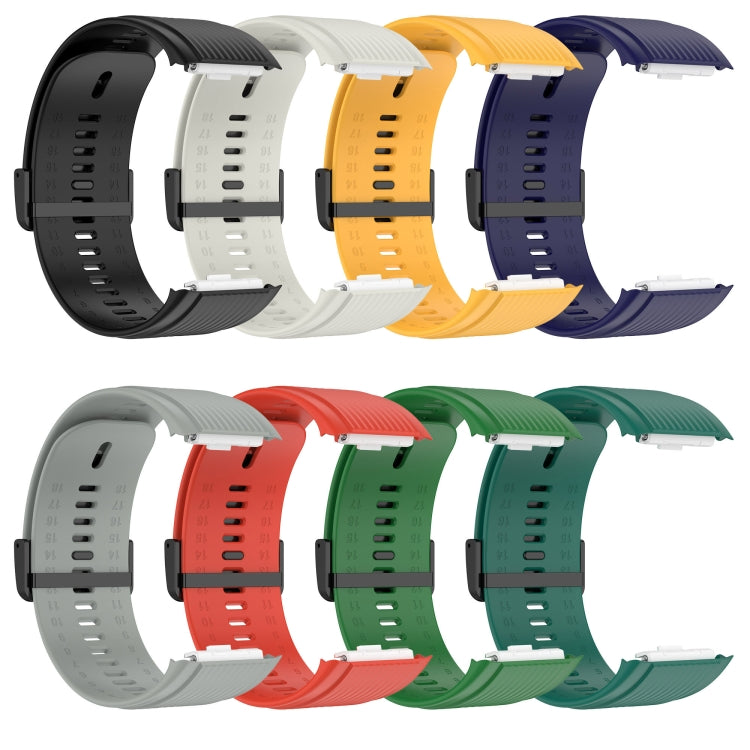 For Huawei Watch D Solid Color Silicone Watch Band with Buckle(Dark Green) by bashfashion