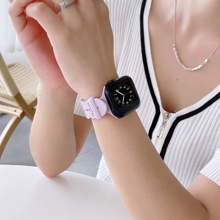 Snowflake Silicone Watch Band For Apple Watch Ultra 49mm&Watch Ultra 2 49mm / Series 9&8&7 45mm / SE 3&SE 2&6&SE&5&4 44mm / 3&2&1 42mm(Red) by bashfashion