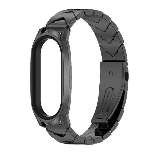 For Xiaomi Mi Band 7 / 7 NFC MIJOBS GT Metal Stainless Steel V-shaped Watch Band(Black) by MIJOBS