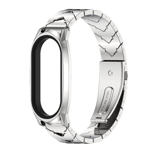 For Xiaomi Mi Band 7 / 7 NFC MIJOBS GT Metal Stainless Steel V-shaped Watch Band(Silver) by MIJOBS