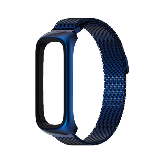 For Samsung Galaxy Fit 2 MIJOBS Milan Magnetic Stainless Steel Watch Band(Blue) by MIJOBS