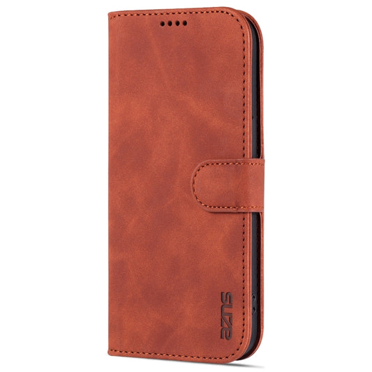 For iPhone 14 Pro AZNS Skin Feel Calf Texture Horizontal Flip Leather Case(Brown) by AZNS