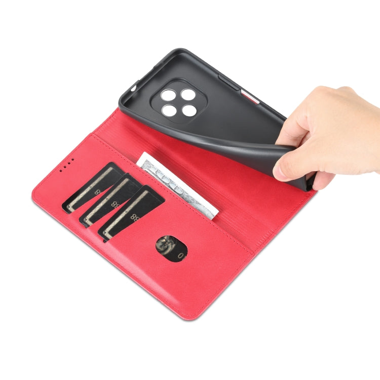 For Huawei nova 9z 5G AZNS Magnetic Calf Texture Leather Phone Case(Red) by AZNS