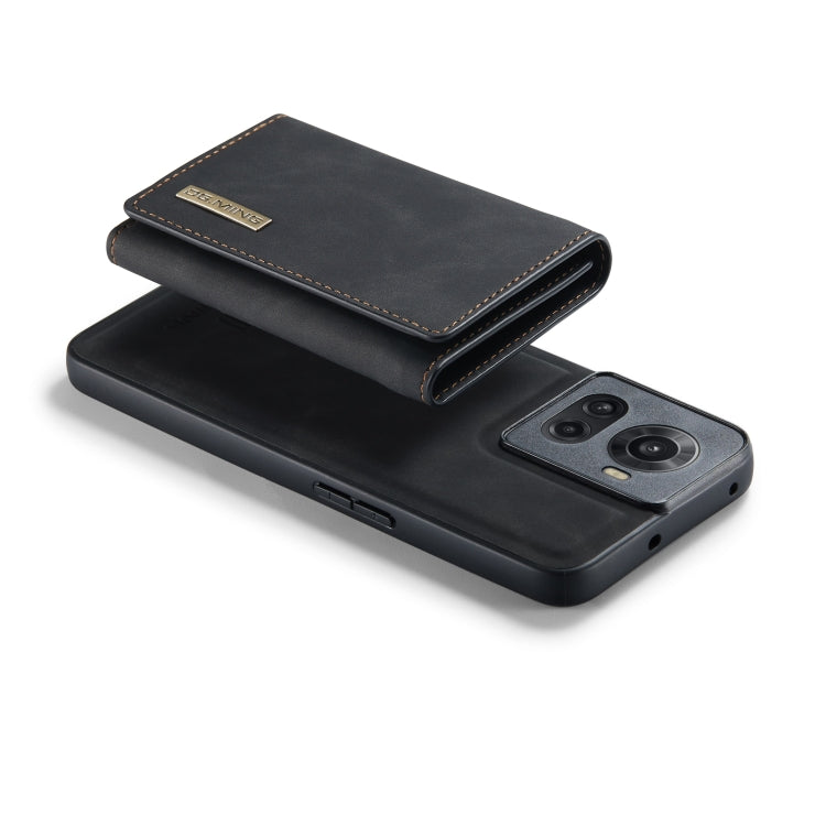 For OnePlus Ace/10R DG.MING M1 Series 3-Fold Multi Card Wallet + Magnetic Phone Case(Black) by DG.MING