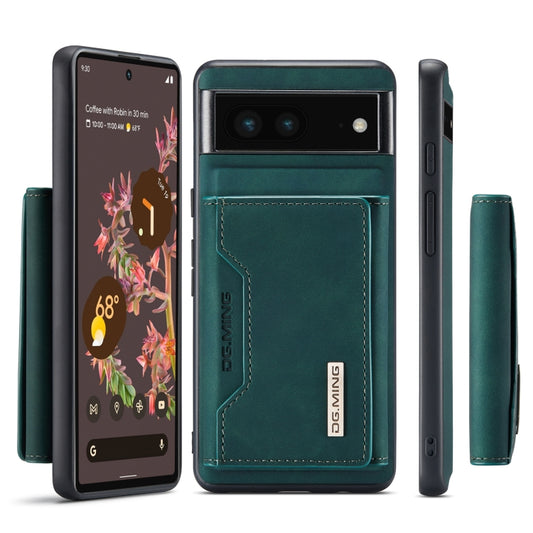 For Google Pixel 7 5G DG.MING M2 Series 3-Fold Multi Card Bag Phone Case(Green) by DG.MING