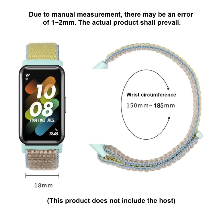 For Huawei Band 7 Nylon Loop Buckle Watch Band(Milk White) by bashfashion