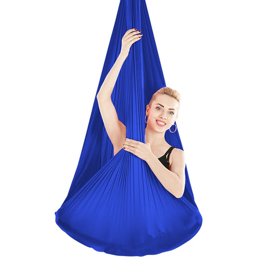 Indoor Anti-gravity Yoga Knot-free Aerial Yoga Hammock with Buckle / Extension Strap, Size: 400x280cm(Royal Blue) by bashfashion