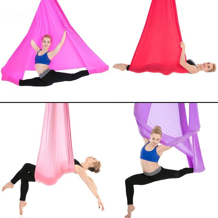 Indoor Anti-gravity Yoga Knot-free Aerial Yoga Hammock with Buckle / Extension Strap, Size: 400x280cm(Black) by bashfashion