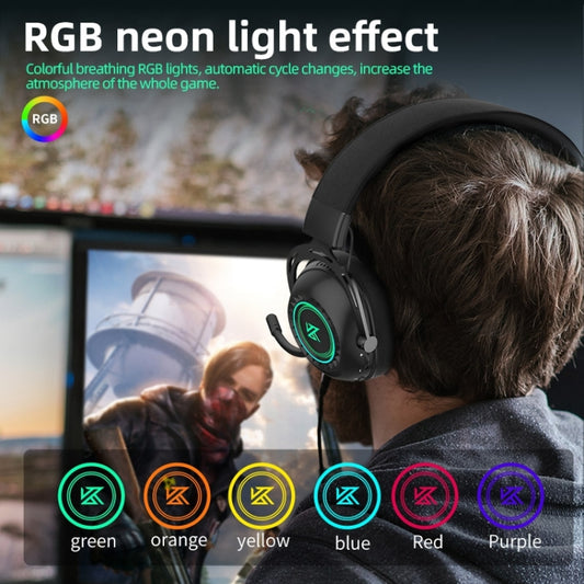 KZ-GP20 Bluetooth/2.4G Dual Mode Gaming RGB Lighting Headphones(Black) by KZ