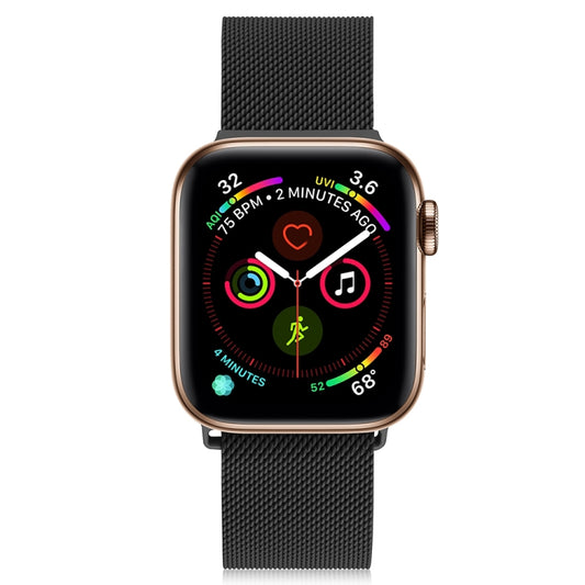 Milanese Stainless Steel Watch Band For Apple Watch Ultra 49mm&Watch Ultra 2 49mm / Series 9&8&7 45mm / SE 3&SE 2&6&SE&5&4 44mm / 3&2&1 42mm(Black) by bashfashion