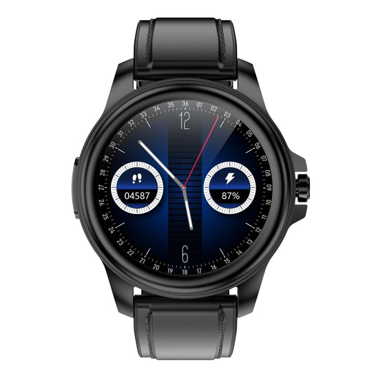 E89 1.32 Inch Screen Leather Strap Smart Health Watch Supports ECG Function, AI Medical Diagnosis, Body Temperature Monitoring(Black) by bashfashion