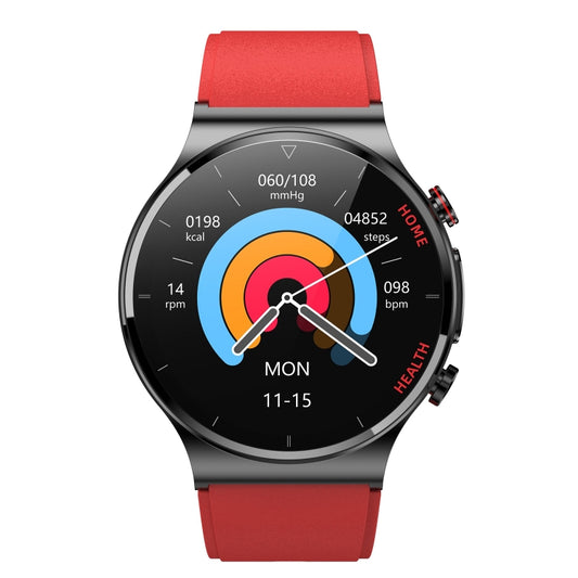 E300 1.32 Inch Screen TPU Watch Strap Smart Health Watch Supports Body Temperature Monitoring, ECG monitoring blood pressure(Red) by bashfashion