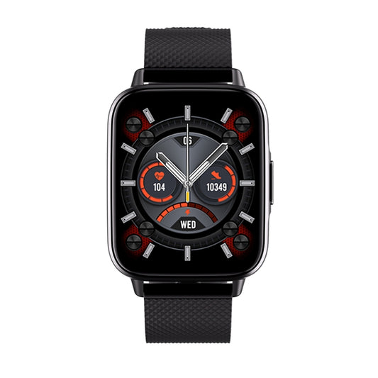 FW02 1.7 Inch Square Screen Silicone Strap Smart Health Watch Supports Heart Rate, Blood Oxygen Monitoring(Black) by bashfashion